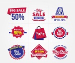 9 promotional label vector